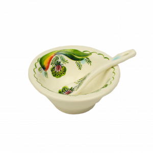 Солонка с ложкой Зеленый лук